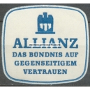 Allianz Das Bündnis auf gegenseitigem Vertrauen Reklamemarke