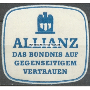 Allianz Das Bündnis auf gegenseitigem Vertrauen Reklamemarke