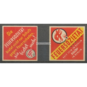 Feuersozietät Berlin 2 X (Reklamemarke)