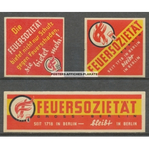 Feuersozietät Berlin 3 X (Reklamemarke)