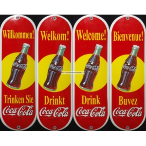 Coca Cola Türschild 4 x (WK 10183)