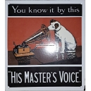 His Master's Voice (enamel sign / Emailschild - WK 10074)